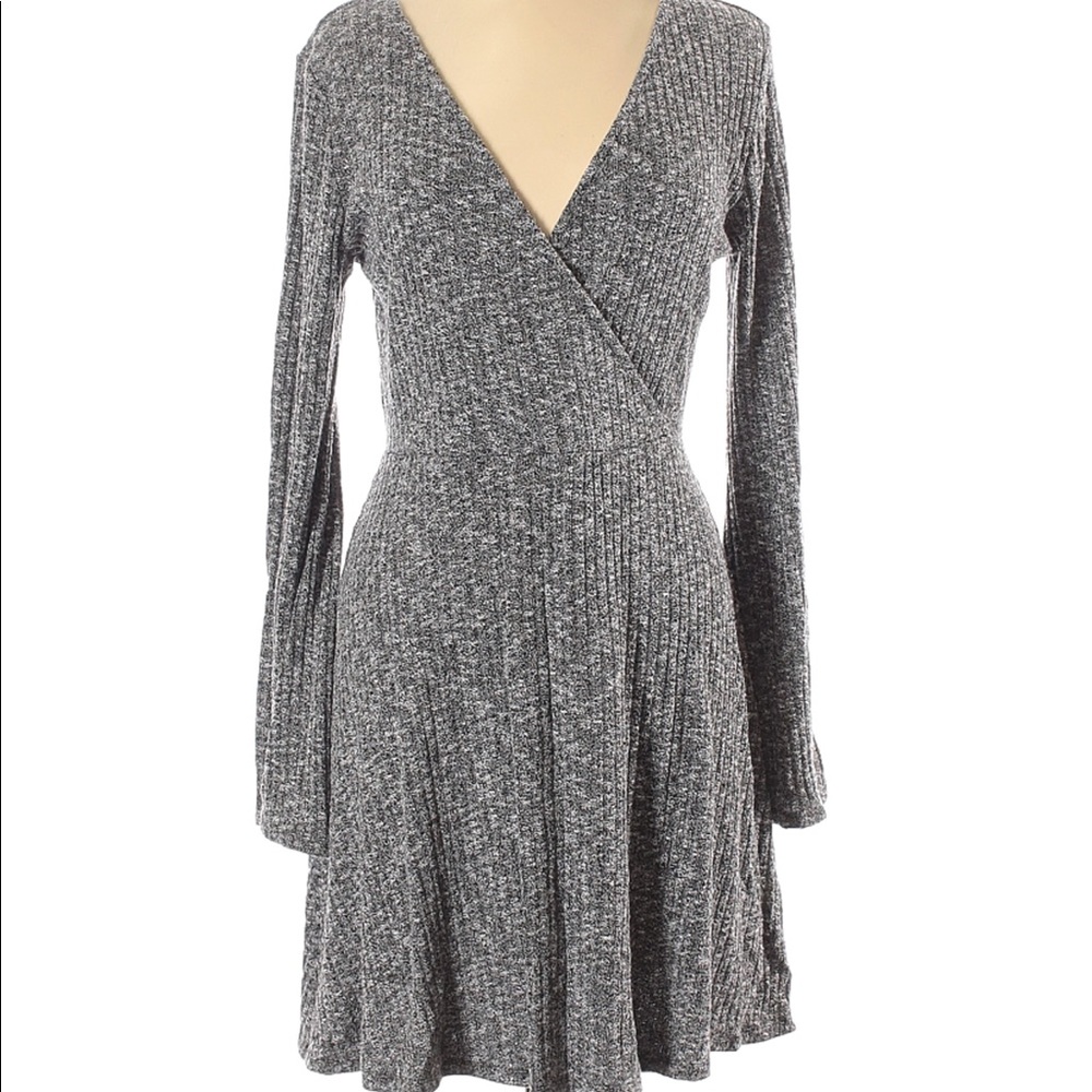 Grey and Black Sweater Dress